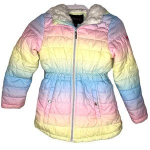 Limited Too Pastel Rainbow Puffer Jacket